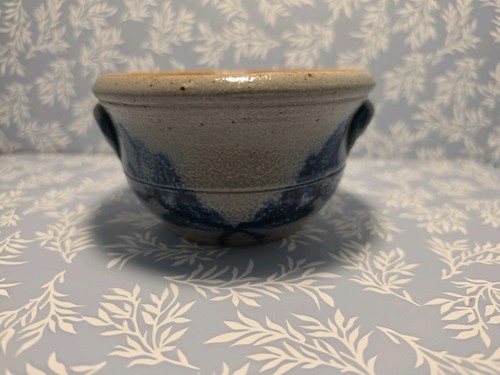 Rowe pottery bowl flowers 1987 - pottery,