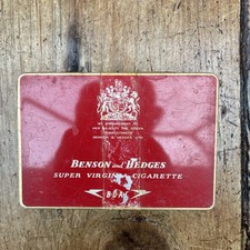 R) Vintage Benson and Hedges Super Virginia Empty Cigarette Tin BOAC