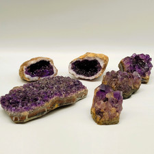 Amethyst Crystal Clusters Healing Geode Stone 600Grams Natural
