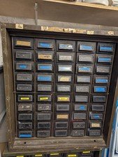 VINTAGE INDUSTRIAL  ADDRESSOGRAPH-MULTI 50 DRAWER CABINET 