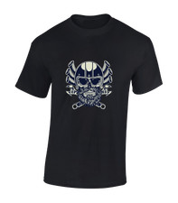 BIKER SKULL MENS T SHIRT COOL