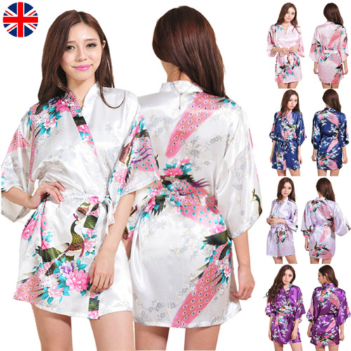 Satin robe wedding party - uk,