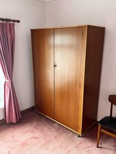 Vintage Avalon Yatton Double Wardrobe 2 Door 2 Hanging Rails Antique Style