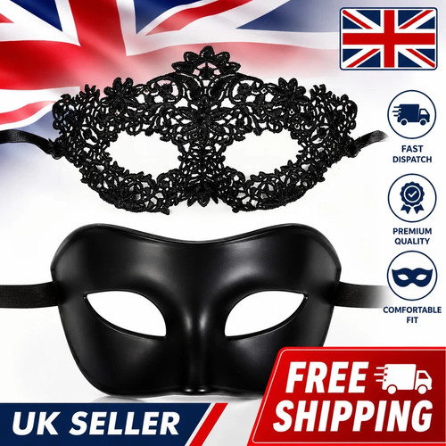 2pcs black lace masquerade - lace,