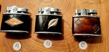 Three to Choose From Lovely Vintage ROLSTAR Petrol Lighters 1950s Working Rare