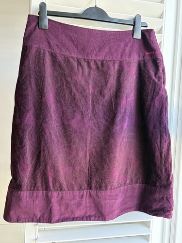 Plum corduroy line skirt - plum,