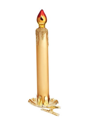 Sass belle glass gold candle - &,