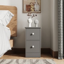 Bedside Table 1/2 Drawers Cabinet Small Side End Table Nightstand Storage Shelf