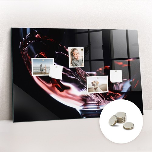 Decorative magnetic glass memo - decorative,