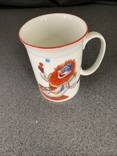 Roy Kirkham fine bone china 'Big Top' mug decorated With Exclusive Clown Designs