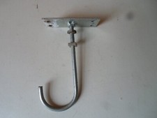 Large M8/5/16" Threaded Storage Hook Bolt With 2 Nuts & Ceiling Mounting Plate