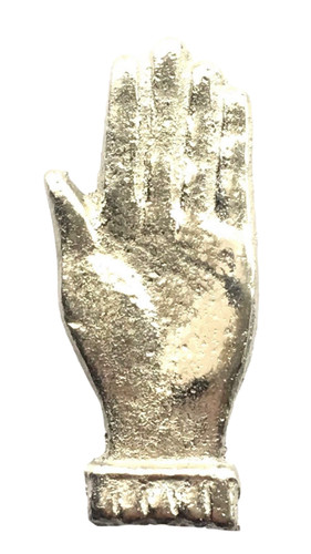 Raised open hand - raised, orange