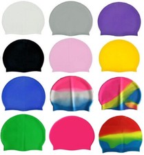 Kid Children Swimming Pool Cap Silicone Swim Hat Waterproof Shower school