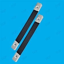 2x 185mm Black Plastic Nickel