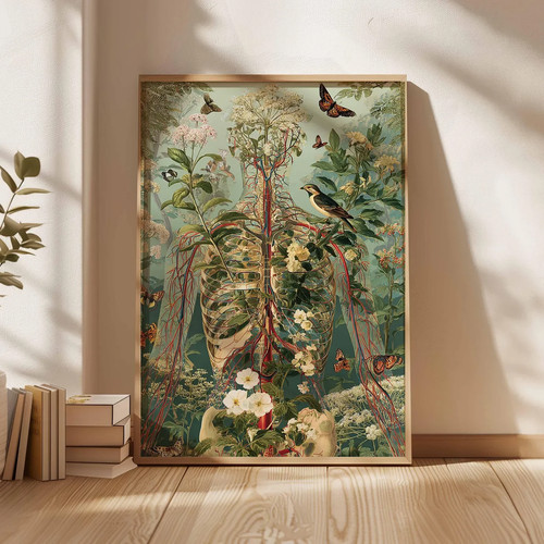 Human anatomy poster vintage - anatomy,