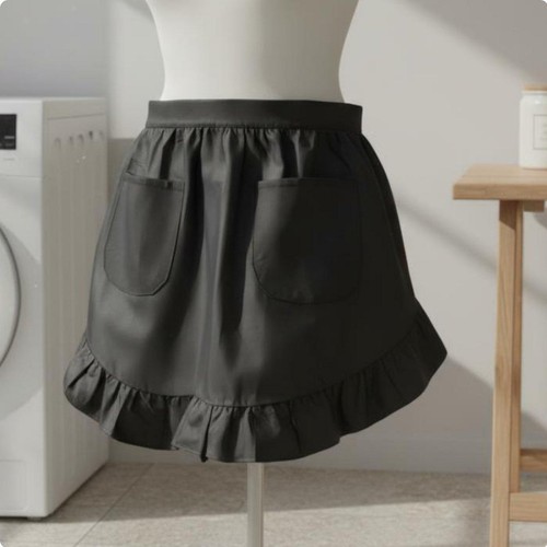 Maid style short apron - short,