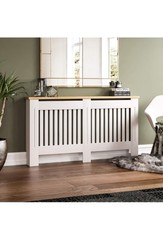 Vida Designs Arlington White Modern Radiator Cover Wood MDF Cabinet Grill, Large