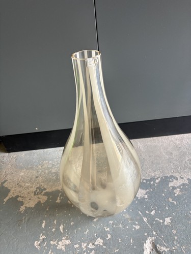 Vintage bulb shaped glass vase - vintage,