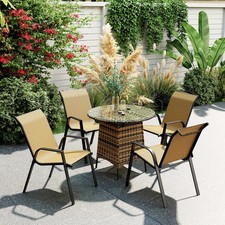 Garden Chair Set 4 Rattan