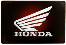 Honda Logo Tin Sign (Gold Wing