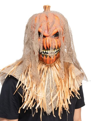 Evil pumpkin scarecrow mask - evil,