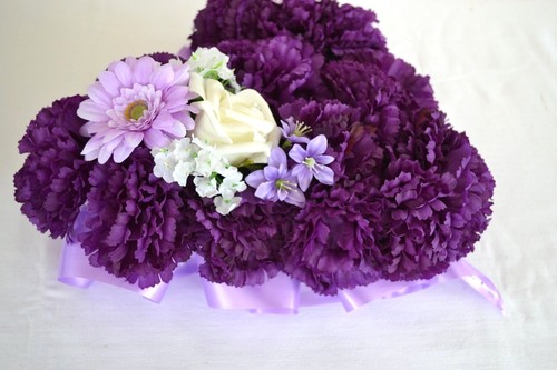 Funeral wreath with - wreath, silk