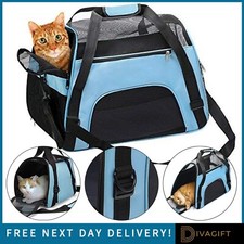 Blue cat carrier bag large - cat,