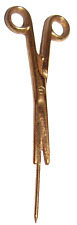 Tondeo Scissors Stickpin in Brass (Top Hairdresser Make - Advertising)