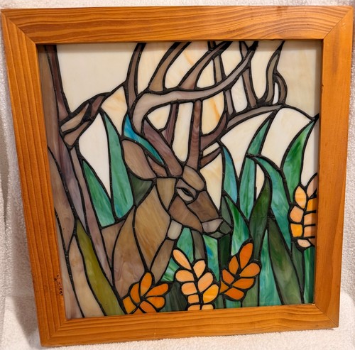 Hanging deer stained glass - deer,