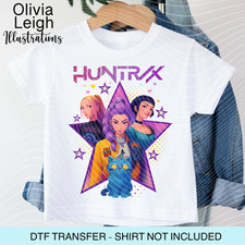 K-pop Demon Hunters Dtf Transfer Iron On Childrens T-shirt Clothing