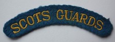 British Army, A Single Scots Guards Cloth Shoulder Title. (B65)