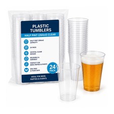 Plastic tumblers half - plastic,