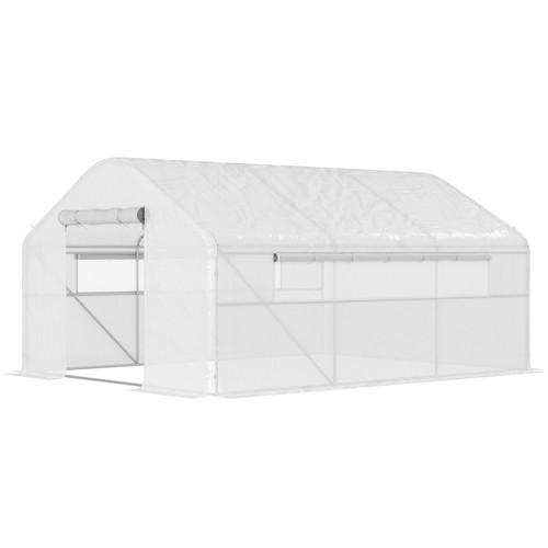 Hoop house with - x,