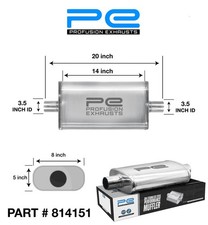 3.5" 89mm 5" x 8" Oval x 14"