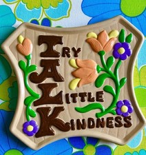 Vintage 70s TALK Ceramic Wall