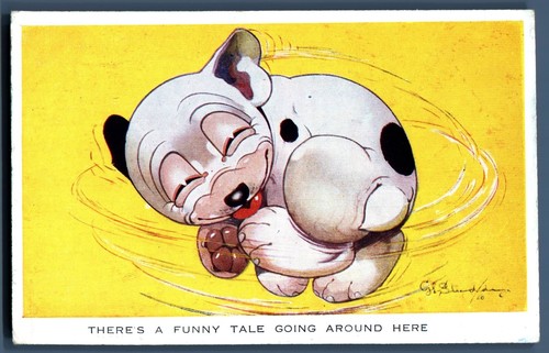 Vintage bonzo postcard puppy - vintage,