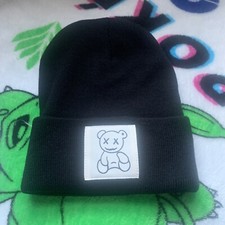 Black teddy bear - teddy, beanie
