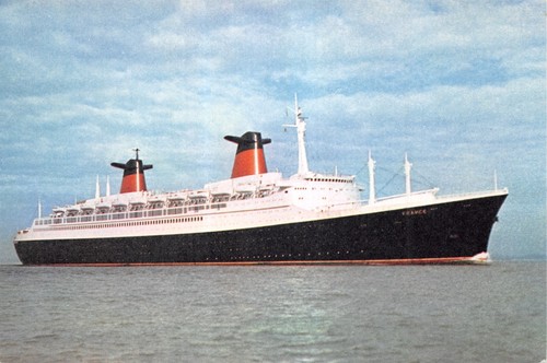 Shipping postcard french line - postcard,