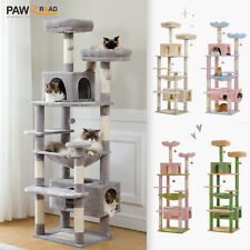 PAWZ Road Large Cat Tree Tower with Big Condo Hammock Scratching Posts and Pads
