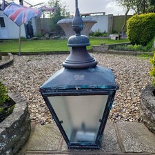 Copper victorian street lamp - street,