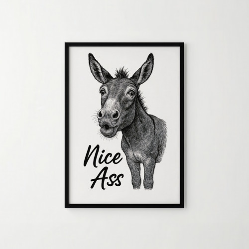 Funny donkey wall - donkey,