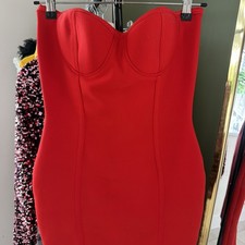 Bandage Red Dress Women Size