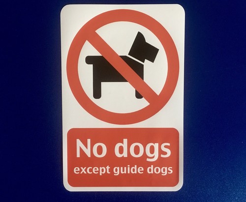 Dogs except guide - no,
