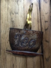 Tea Cup Metal Large Wall
