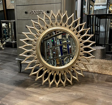 Ornate Sunburst Round Wood