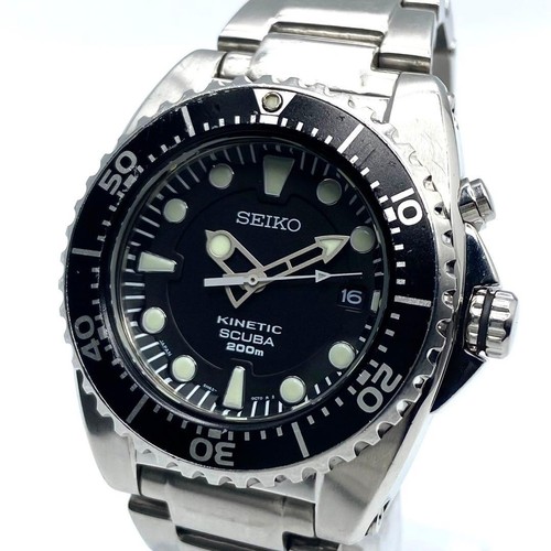 Seiko diver kinetic black - seiko, diver's