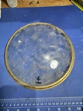 Convex glass with brass bezel - glass,