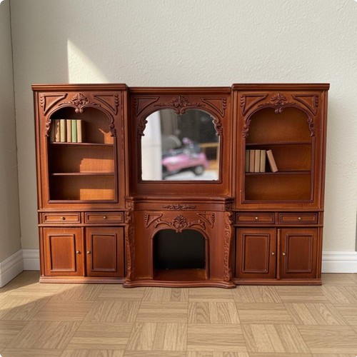 Dollhouse fireplace cabinet - fireplace,