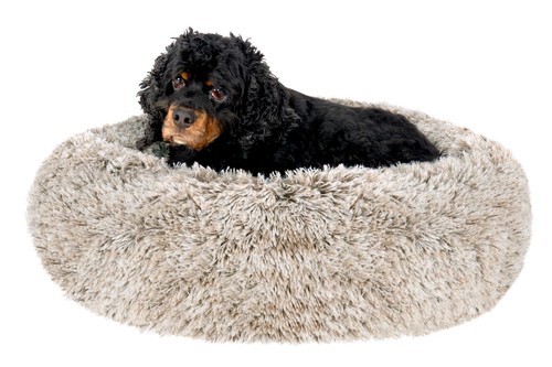 Brown white pet bed warm - pet,