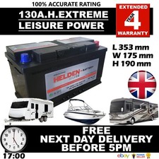 12V 130AH 130 AH Leisure Battery DEEP CYCLE for Motorhome / Caravan / Campervan£